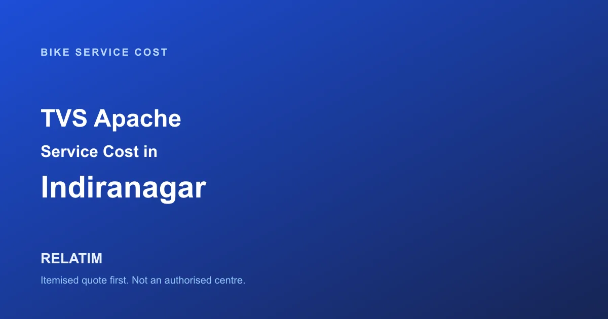 TVS Apache Service Cost in Indiranagar, Bangalore